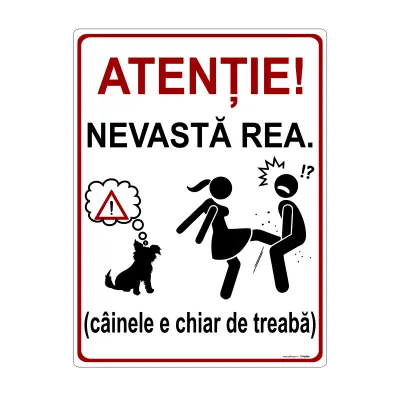 Atentie nevasta rea, indicator amuzant 200x265 mm